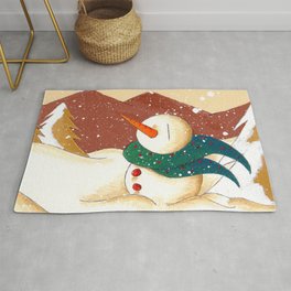 Snow by the Mountains Rug