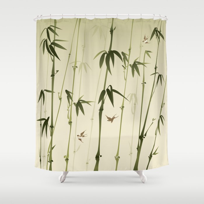 Bamboo forest Shower Curtain