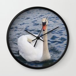 Swimming Swan Wall Clock
