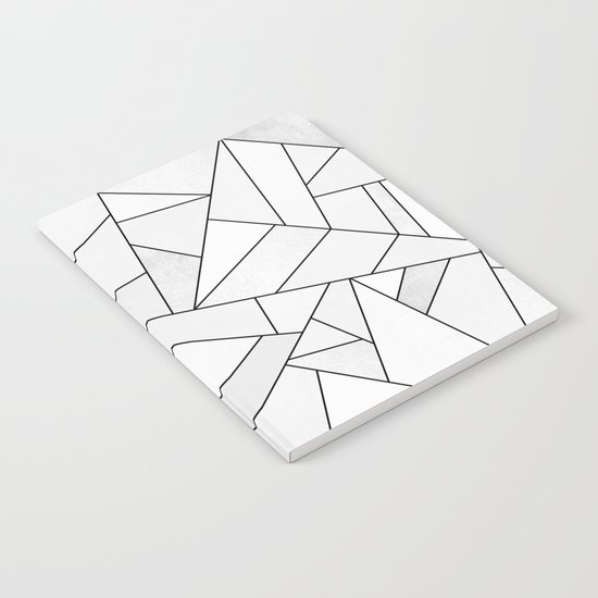 White Stone / Black Lines Notebook