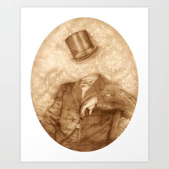 In which the head is elsewhere Art Print