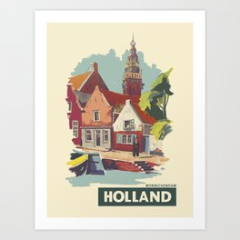 Vintage Travel Poster-Holland. Art Print