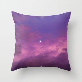 Pink Sky Palette | Cloud Magic | Moon Artwork Throw Pillow
