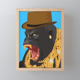 Gorilla gangster mafia style Framed Mini Art Print