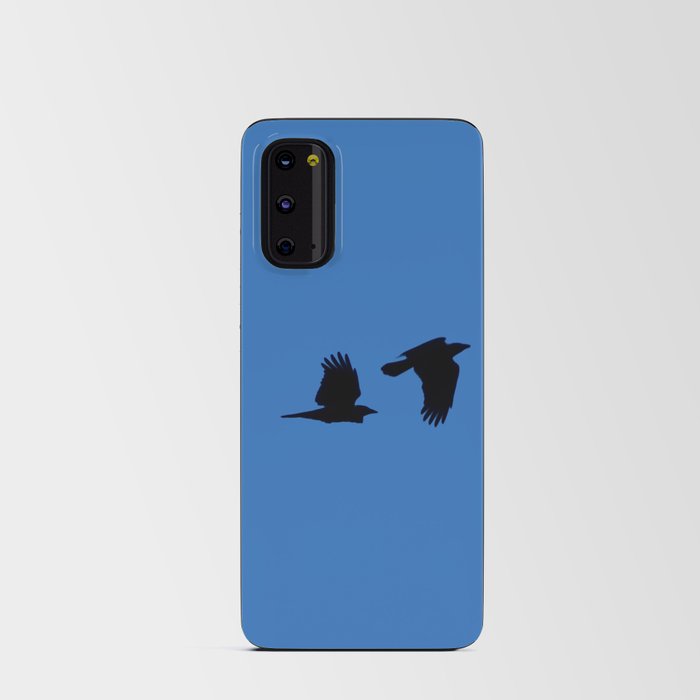 Two Ravens Flying Blue Sky Android Card Case