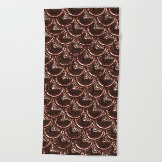 Precious copper scales Beach Towel