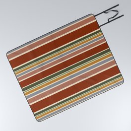Retro 70S Stripes 3 Picnic Blanket
