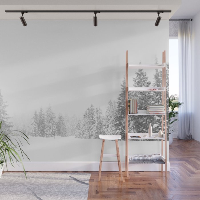 Snowy Forest Landscape  Wall Mural