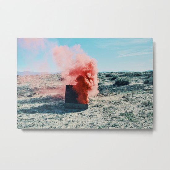 PINK SMOKE - SUIT CASE Metal Print