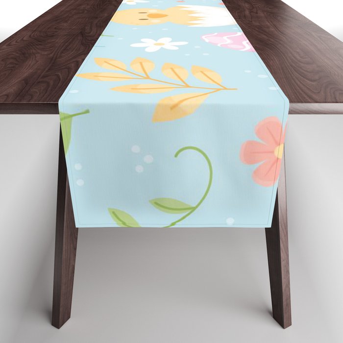 Happy Easter Chicken Collection Table Runner