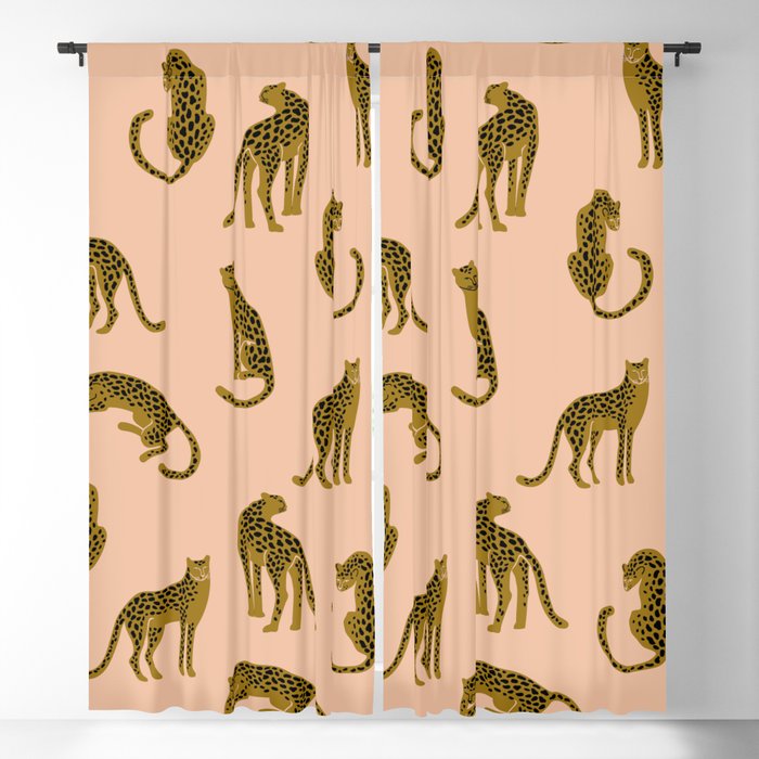 Blush Leopard Pattern Blackout Curtain
