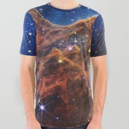 Cosmic Cliffs, Carina Nebula, NGC 3324 (James Webb/JWST) — space poster All Over Graphic Tee