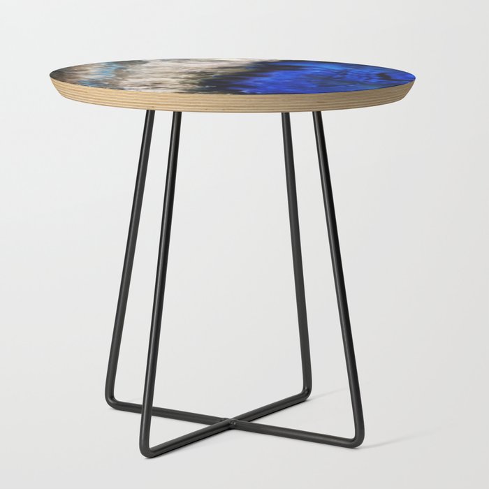 Blue Geode Side Table