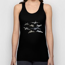 US Military Airplanes Tank Top