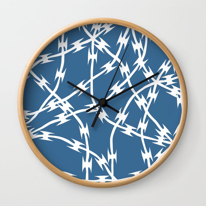 Blue Barb Wall Clock