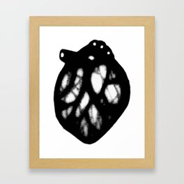 Little Black Heart Framed Art Print