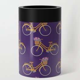 Bicycle with flower basket pattern Can Cooler