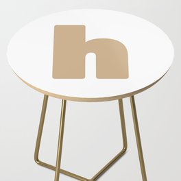 h (Tan & White Letter) Side Table