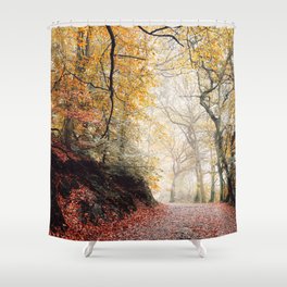 Path through the Autumn Forest Shower Curtain