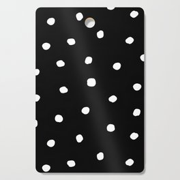 Minimal White Dots with Black Background Cutting Board