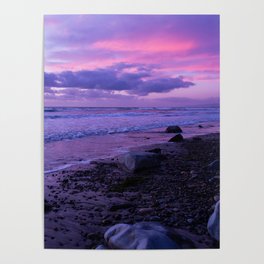 Scenic ocean sunset in Carlsbad California Poster