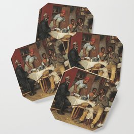 A Pastoral Visit, by Richard Norris Brooke, 1881, An African American family Coaster