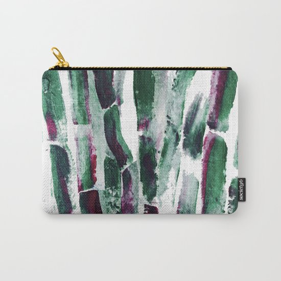 Greenery and Purple Art Sugar Cane Carry-All Pouch