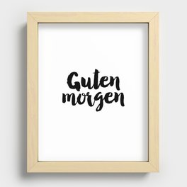Good Morning Sunshine Bedroom Decor German Word Good Day German Language Recessed Framed Print