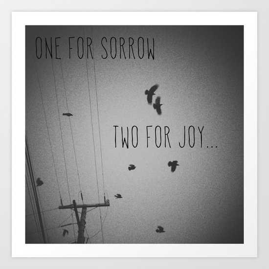 One for Sorrow Art Print