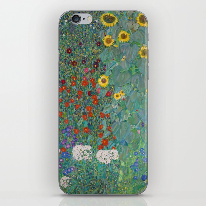 Gustav Klimt Cottage garden with sunflowers, 1907 iPhone Skin