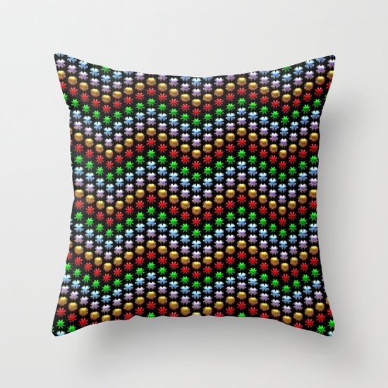 Beaded Chevrons Throw Pillow