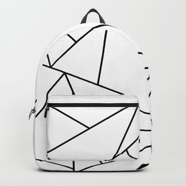 Abstract Modern Black White Trendy Geometrical Backpack | White, Black, Stripes, Blackandwhite, Blackstripes, Eclectic, Modern, Geometrical, Blackgeometric, Geometry 