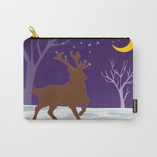Deer on the ice Carry-All Pouch