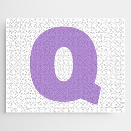 Q (Lavender & White Letter) Jigsaw Puzzle