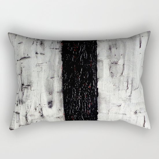 Dark Path - Black and white abstract Rectangular Pillow