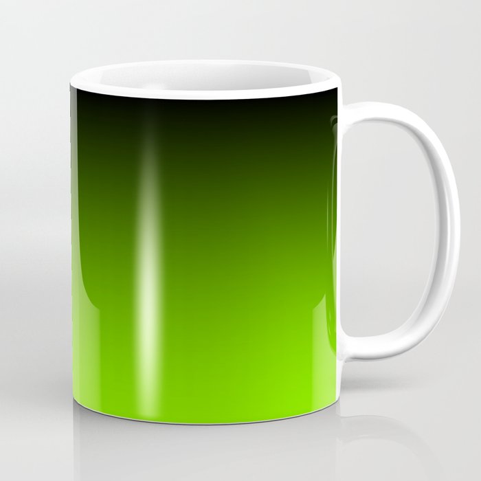 Black and Chartreuse Ombre Coffee Mug
