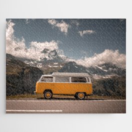Yellow Minibus on Road Jigsaw Puzzle