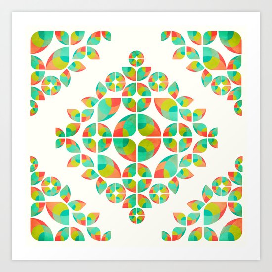 Fantasy Garden Pattern Art Print