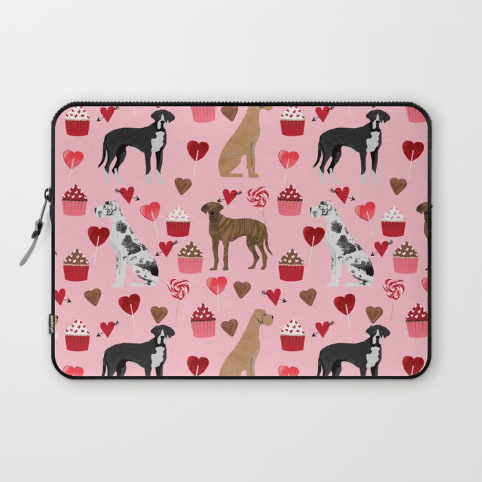 Great Danes dog breed valentines day dog must have great dane gifts Laptop Sleeve