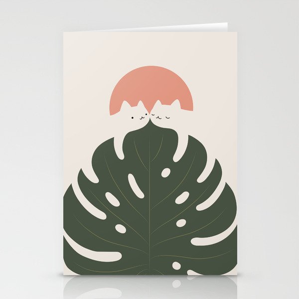 Cat and Plant 37 Stationery Cards