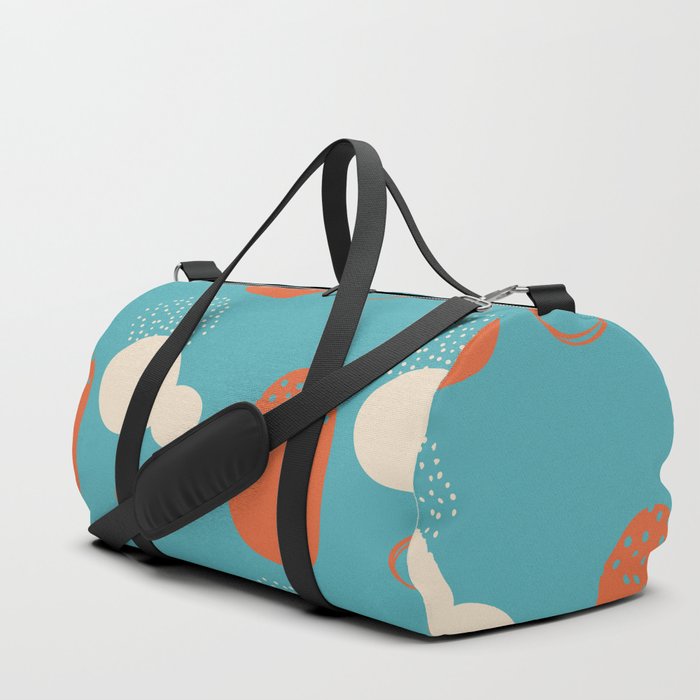 modern art pattern - teal Duffle Bag