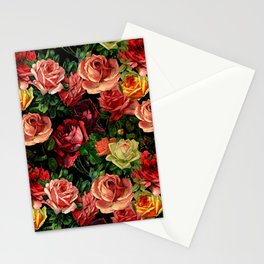 Vintage & Shabby chic - floral roses flowers rose Stationery Card