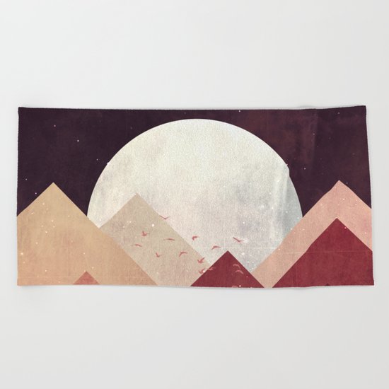 Midnight Mountains Beach Towel