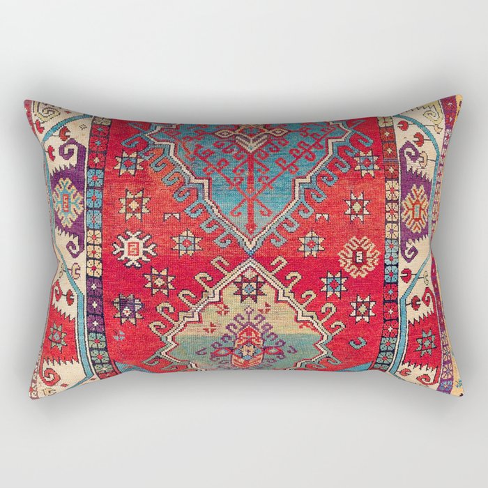 Anatolian Village Rug Print Rectangular Pillow