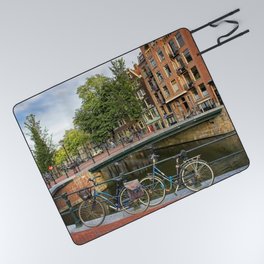 Canal Crossing - Amsterdam Souvenir Picnic Blanket