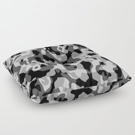 Grey Camouflage Army Military Pattern Floor Pillow