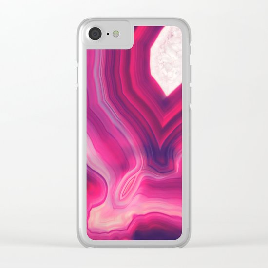 Luxury Agate Clear iPhone Case