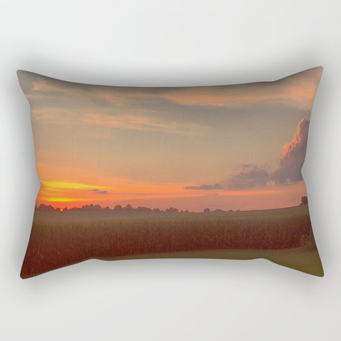 Sunset On the Farm Rectangular Pillow