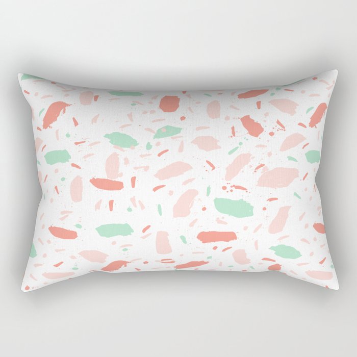 Abstract minimal dots polka dots painted sprinkles trendy modern color palette Rectangular Pillow