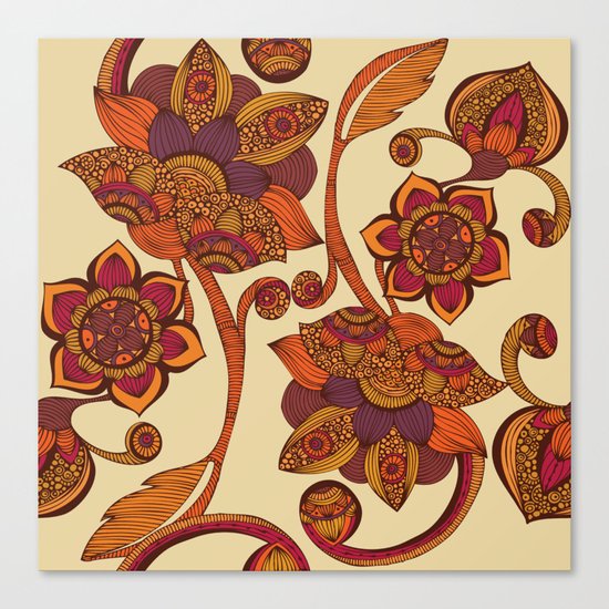 Boho Flowers Canvas Print